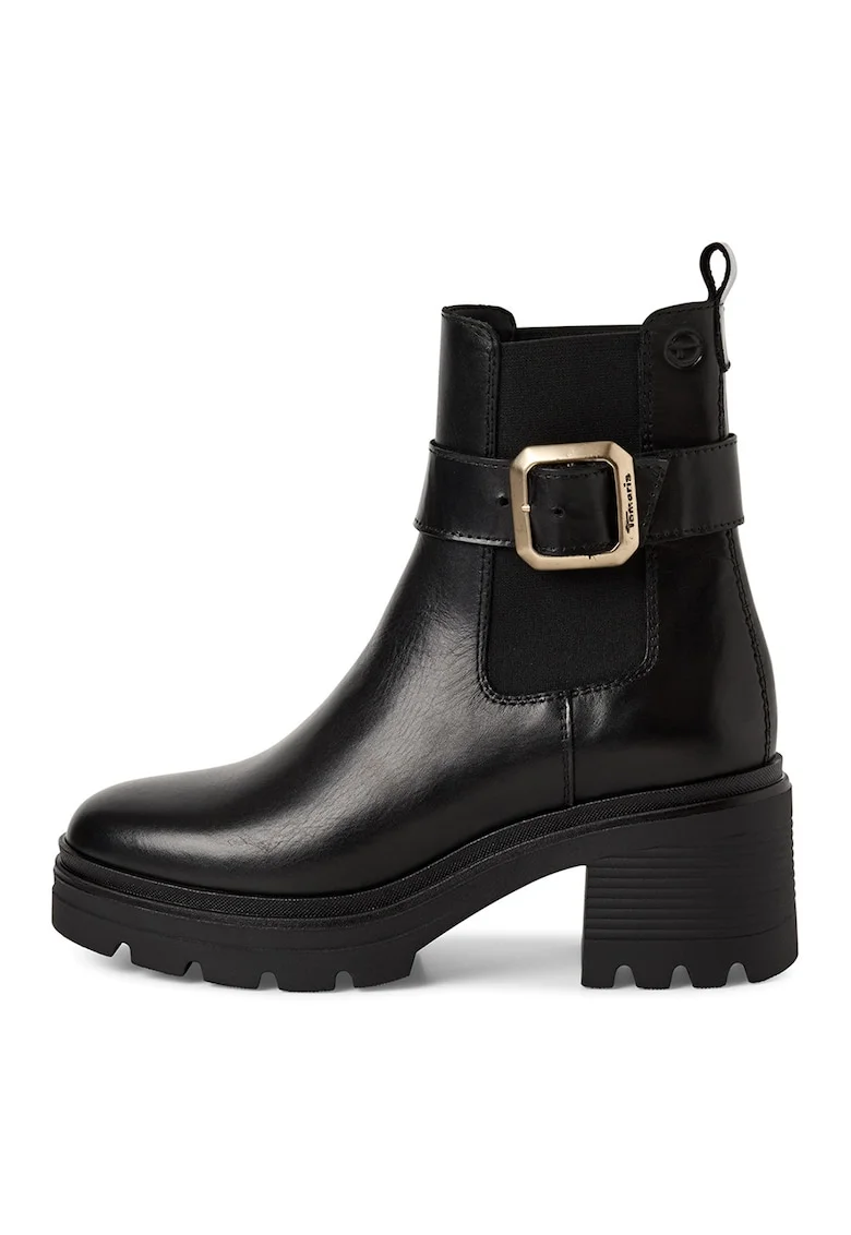Ghete de piele cu catarama, Negru