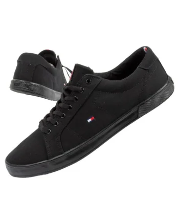 Tenisi low-cut cu broderie logo, Negru