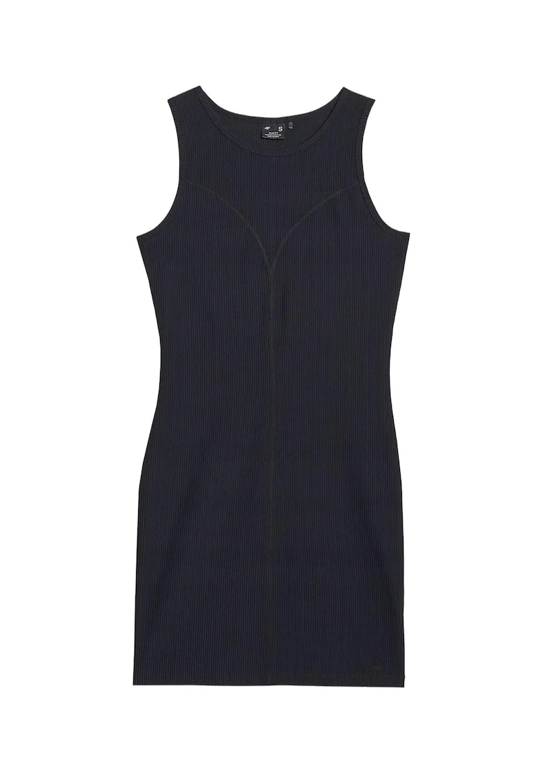 Rochie midi  tricotata, negru, pentru femei
