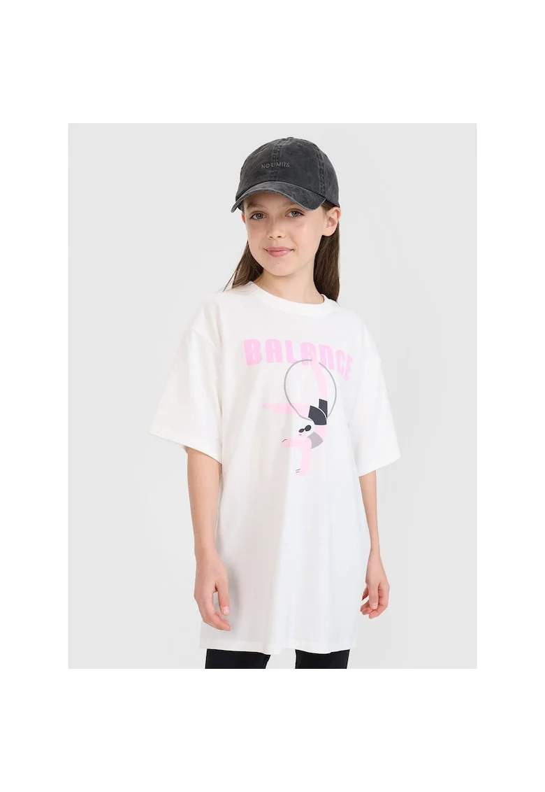 Tricou fete JRSS25TTSHF2646-11S, 4F, Bumbac, Alb