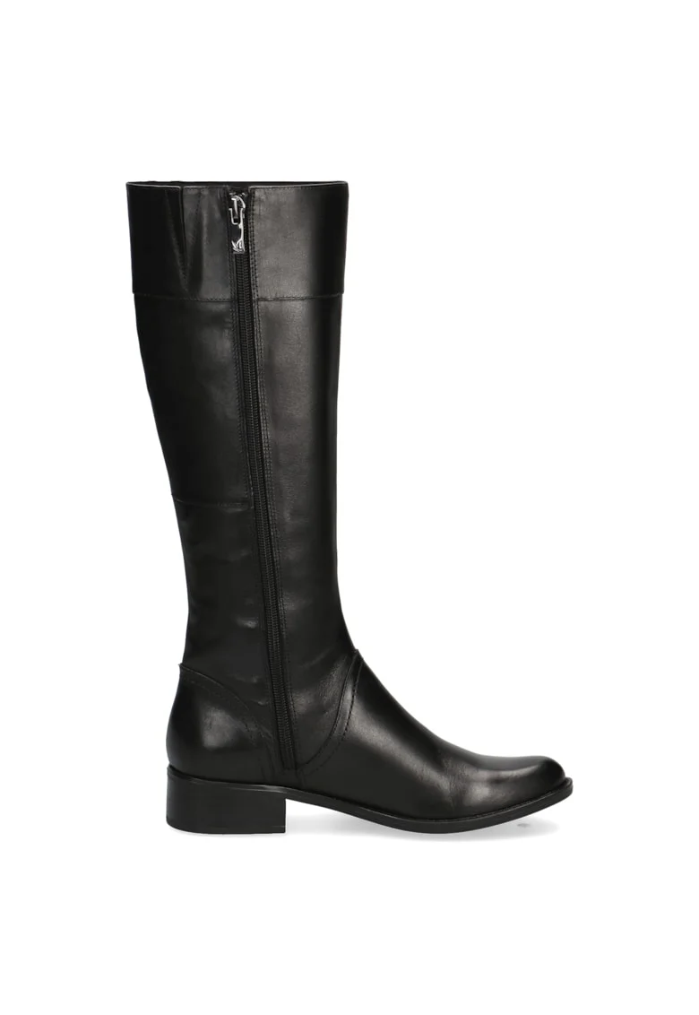 Cizme inalte dama,  Piele naturala, Negru