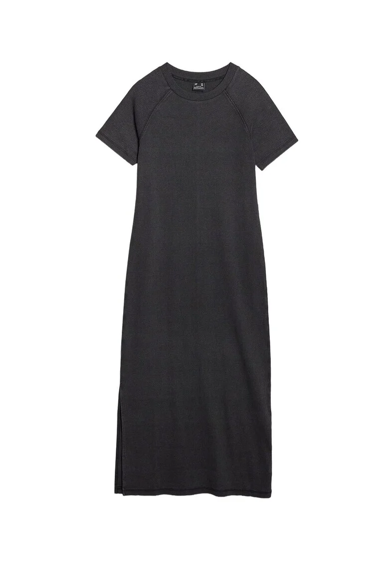 Rochie midi  din tricot, bumbac, negru