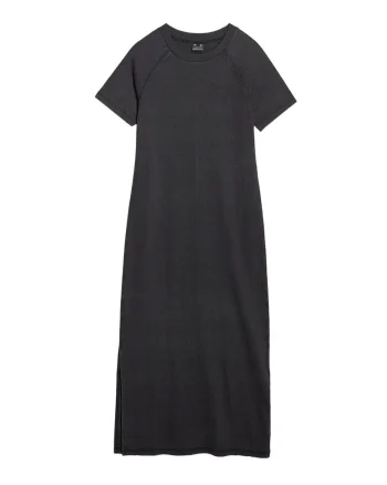 Rochie midi  din tricot, bumbac, negru