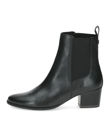 Botine cu segment elastic si toc masiv, Negru
