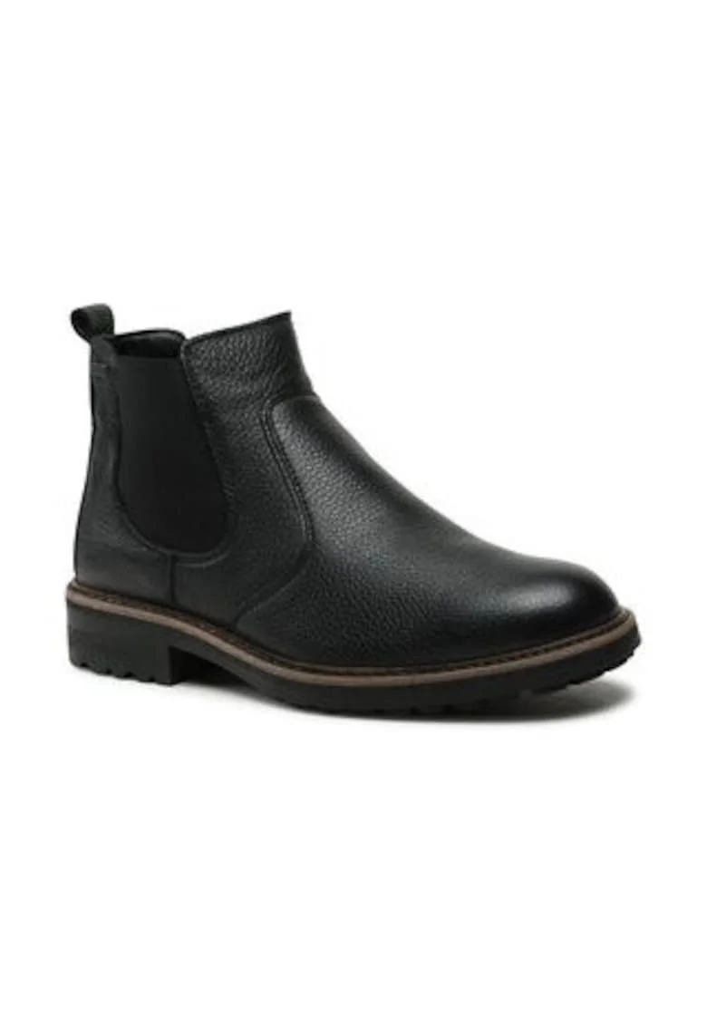 Ghete barbati,  piele naturala, negru