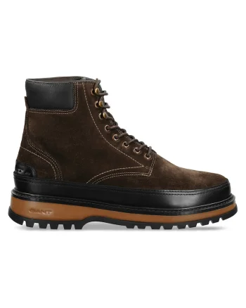 Ghete barbatesti,  piele naturala, maro/negru