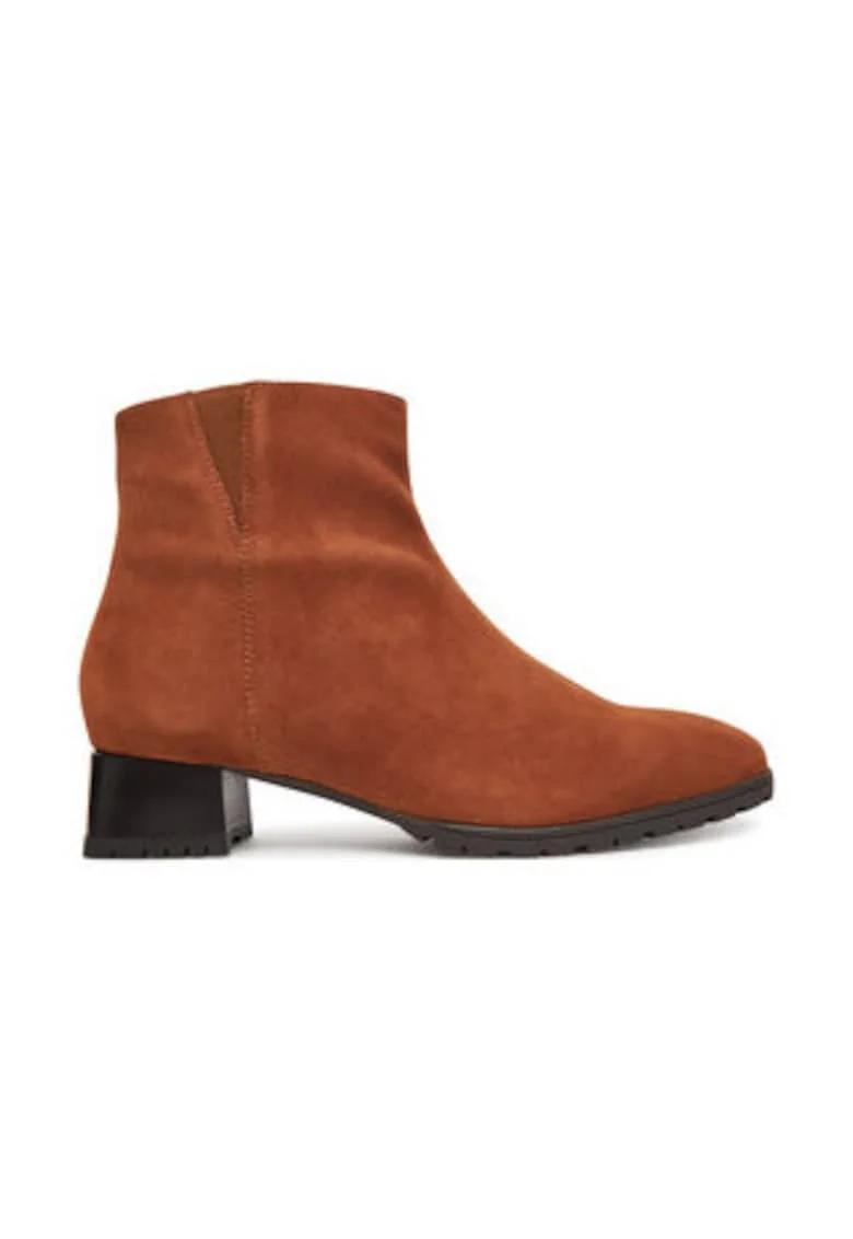 Botine dama,  piele naturala, maro