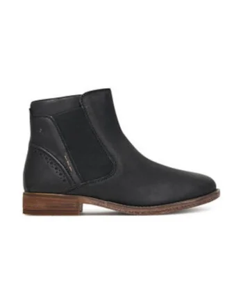 Botine dama,  negru, material piele naturala