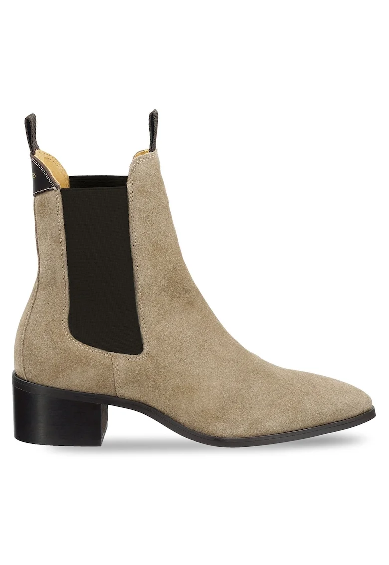 Botine dama 305605214,  Piele naturala, Bej