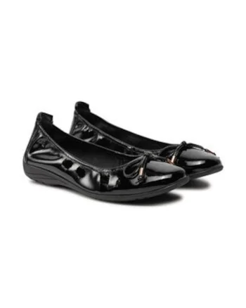 Balerini dama,  piele naturala, negru