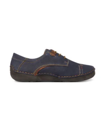 Pantofi dama,  piele naturala, albastru/maro