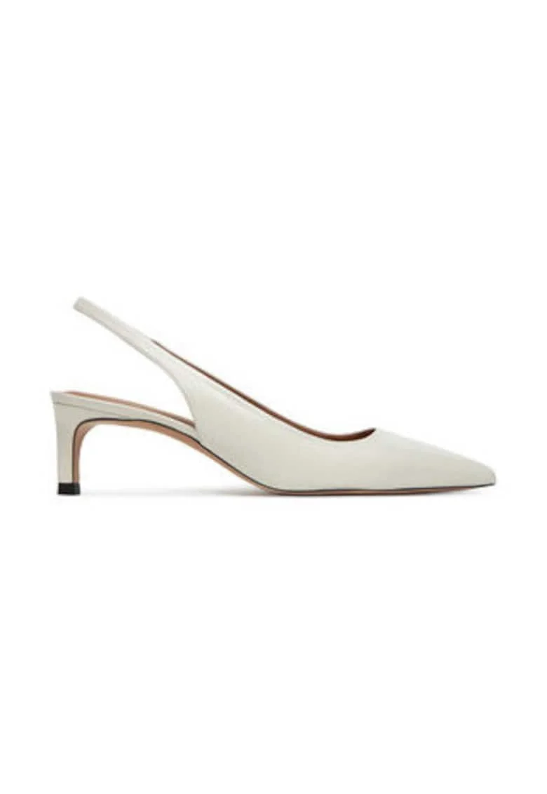 Pantofi dama,  304958731, piele naturala, alb