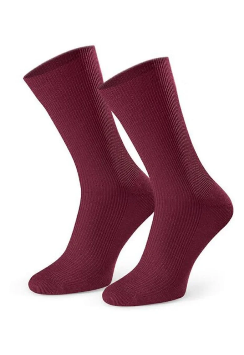 Sosete fara presiune raiate  S018 35-38 Bordo