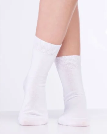 Sosete bumbac 100%  S055, Alb