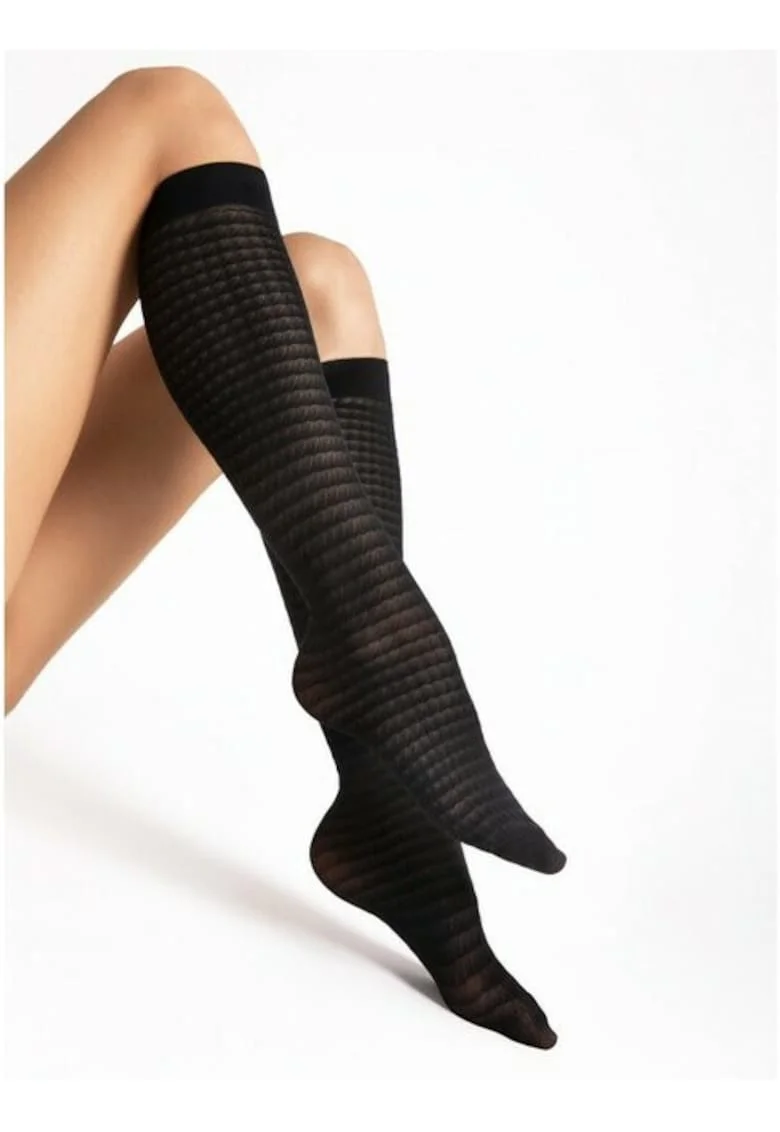 Sosete lungi negre cu model  Twilla 40 den, Negru