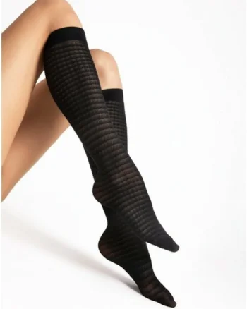 Sosete lungi negre cu model  Twilla 40 den, Negru