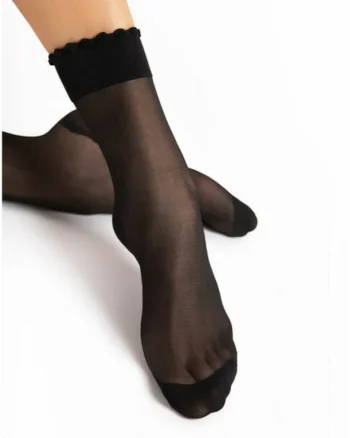 Sosete lycra negre cu talpa intarita si efect de masaj  Pico Massage 20 den, Negru