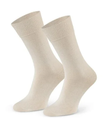 Sosete bumbac 100% culoare in naturala  S200, Ecru