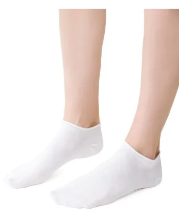 Sosete bumbac scurte fara presiune  S041, Alb