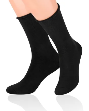 Sosete flausate fara presiune  S111, Negru