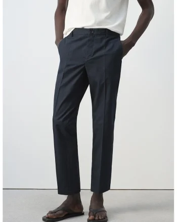 Pantaloni slim-fit din amestec de lyocell, Albastru ultramarin