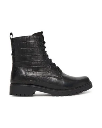 Botine dama  piele naturala, negru