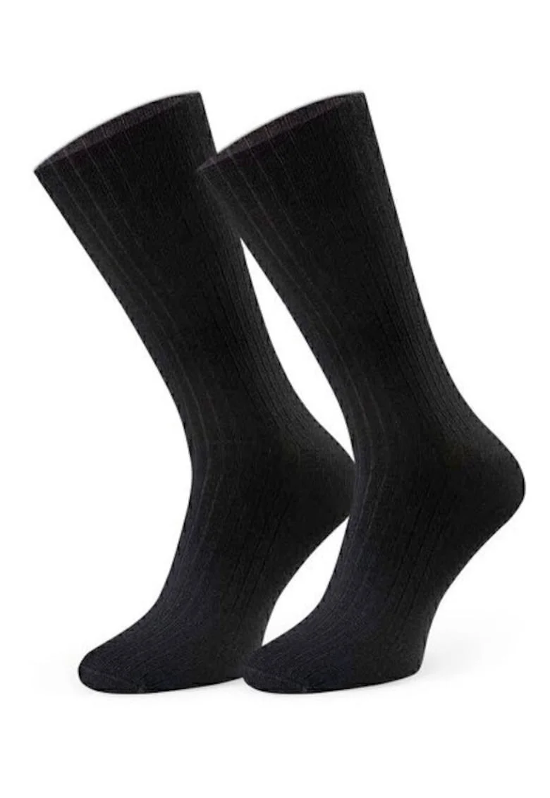 Sosete bambus raiate fara presiune  S165, Negru