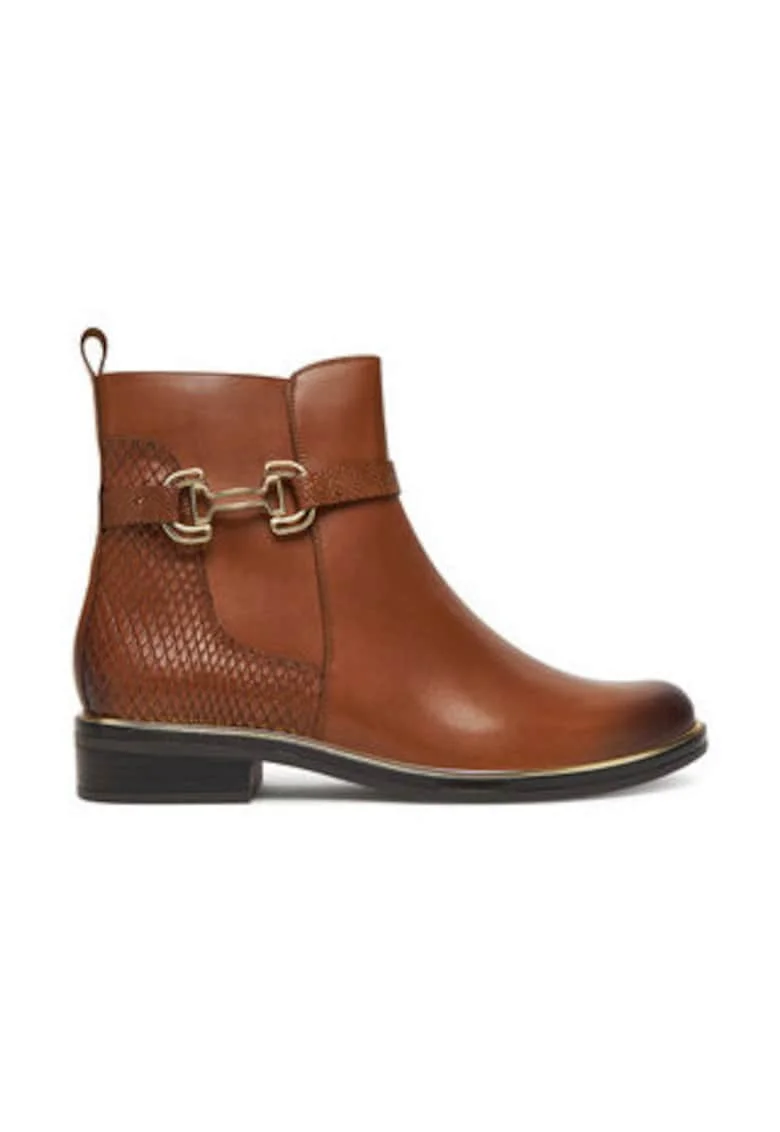 Botine dama,  din piele naturala, maro