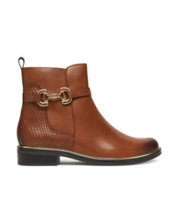 Botine dama,  din piele naturala, maro