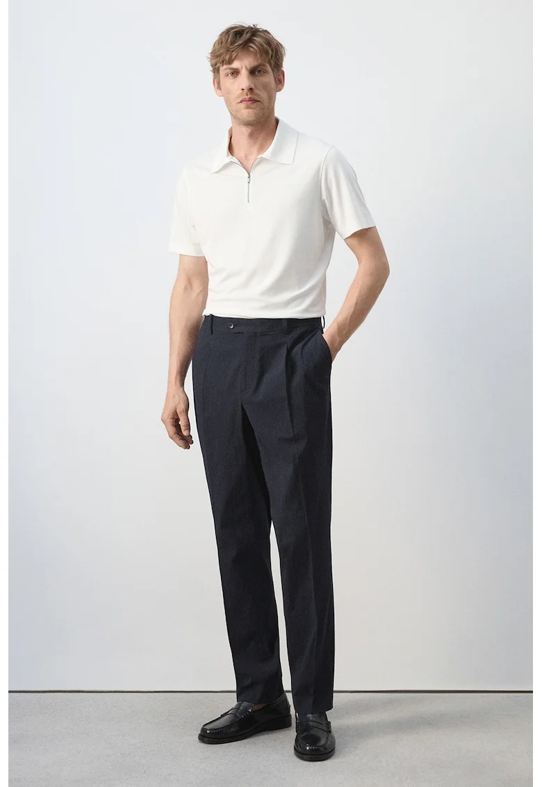Pantaloni slim-fit din amestec de lyocell, Albastru ultramarin