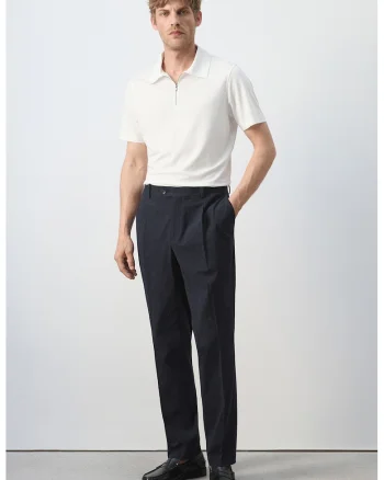 Pantaloni slim-fit din amestec de lyocell, Albastru ultramarin