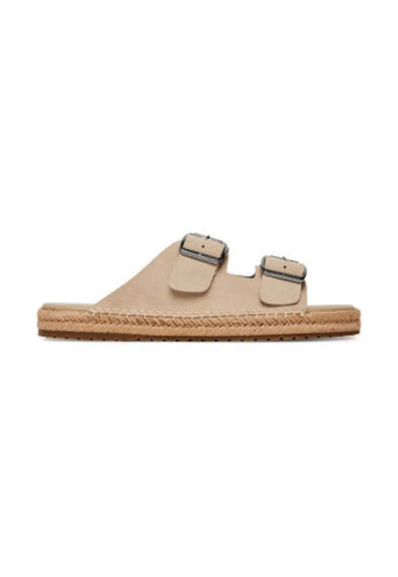 Papuci barbati 305436689, Tomy Hilfiger, Piele naturala, Bej
