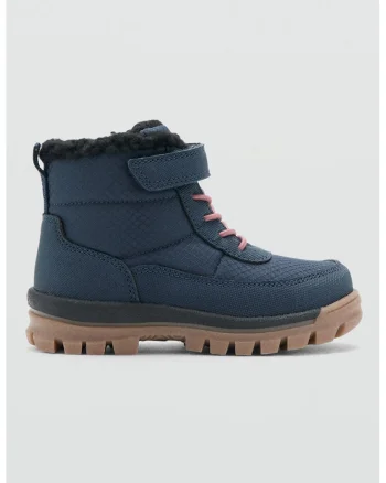 Ghete cu captuseala din blana sintetica shearling, Albastru inchis