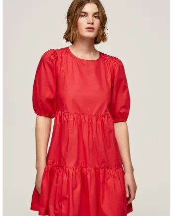 Rochie mini lejera cu decupaj pe spate Bella, Rosu