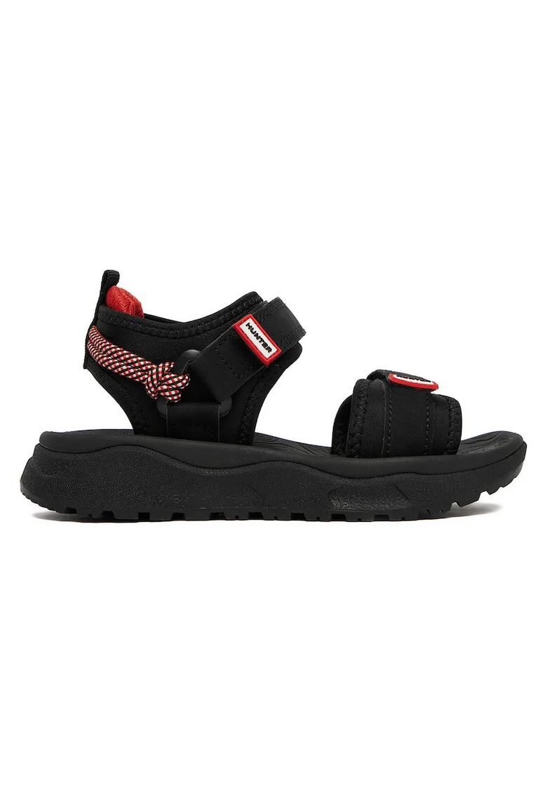 Sandale baieti,  negru, sintetic, sistem inchidere Velcro