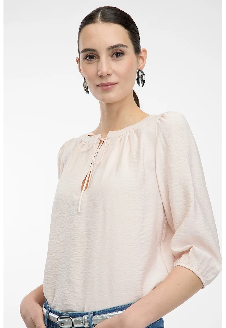 Bluza cu maneci 3/4, Alb murdar