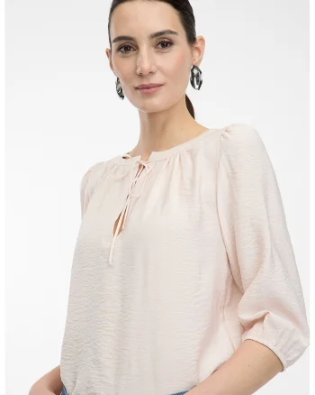 Bluza cu maneci 3/4, Alb murdar