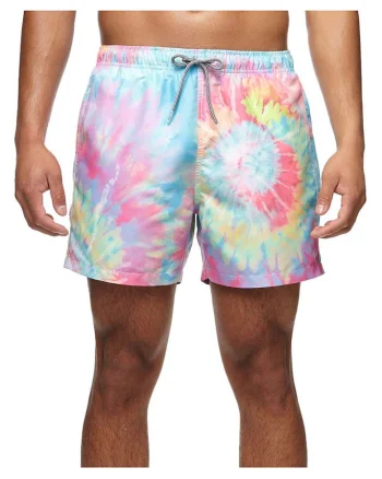 Pantaloni scurti de baie cu imprimeu tie-dye