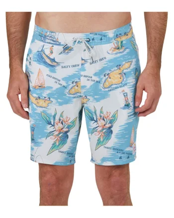 Pantaloni scurti de baie din amestec de bumbac Island