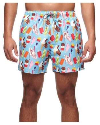 Pantaloni scurti de baie cu imprimeu inghetata