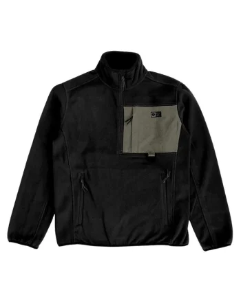 Bluza de trening din fleece cu guler inalt