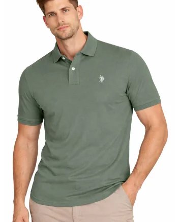 Tricou polo cu logo discret