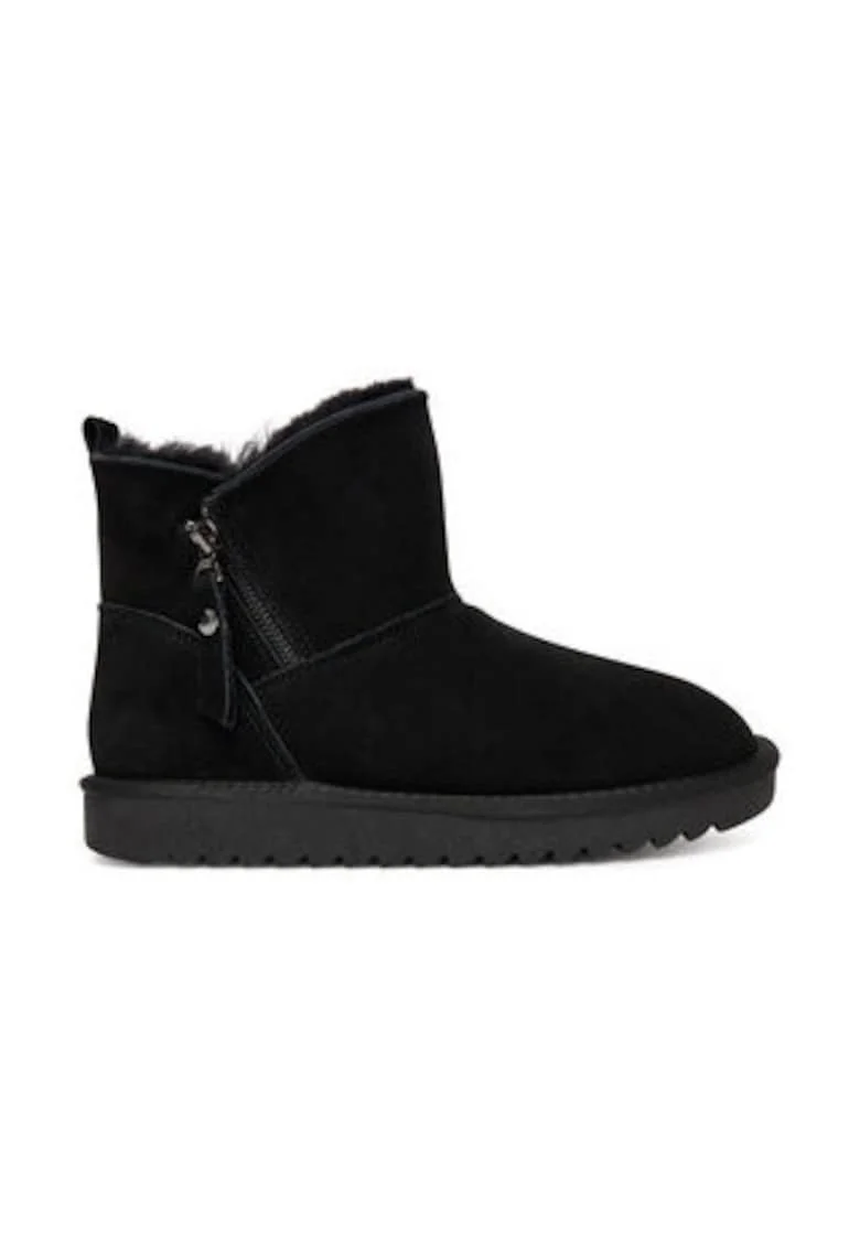 Ghete dama 305490872,  Piele naturala, Negru