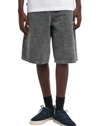 Blugi bermude relaxed fit cu model uni