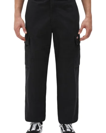Pantaloni cargo din bumbac cu croiala dreapta