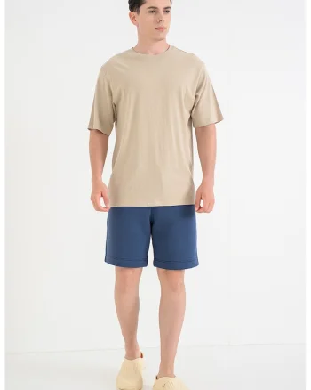 Pantaloni de trening din amestec de bumbac organic Premium Core, Albastru oceanic
