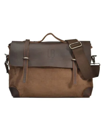 Geanta messenger din piele London, Maro/Caramel