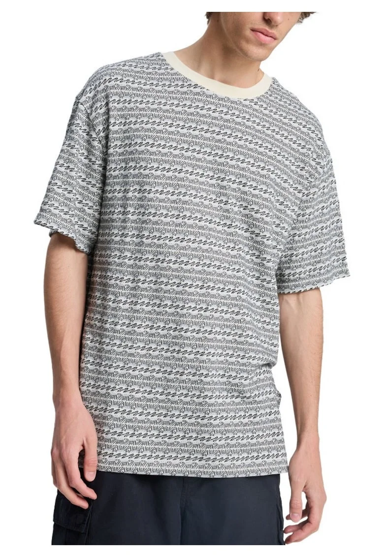 Tricou din bumbac cu model abstract Okano