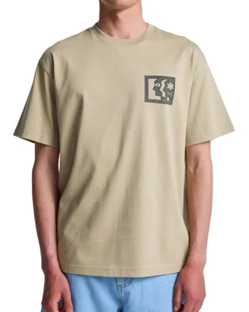 Tricou din bunmbac organic cu imprimeu Face to Face
