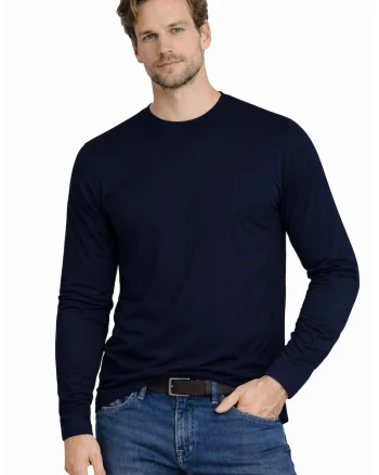 Bluza din amestec de bumbac uni